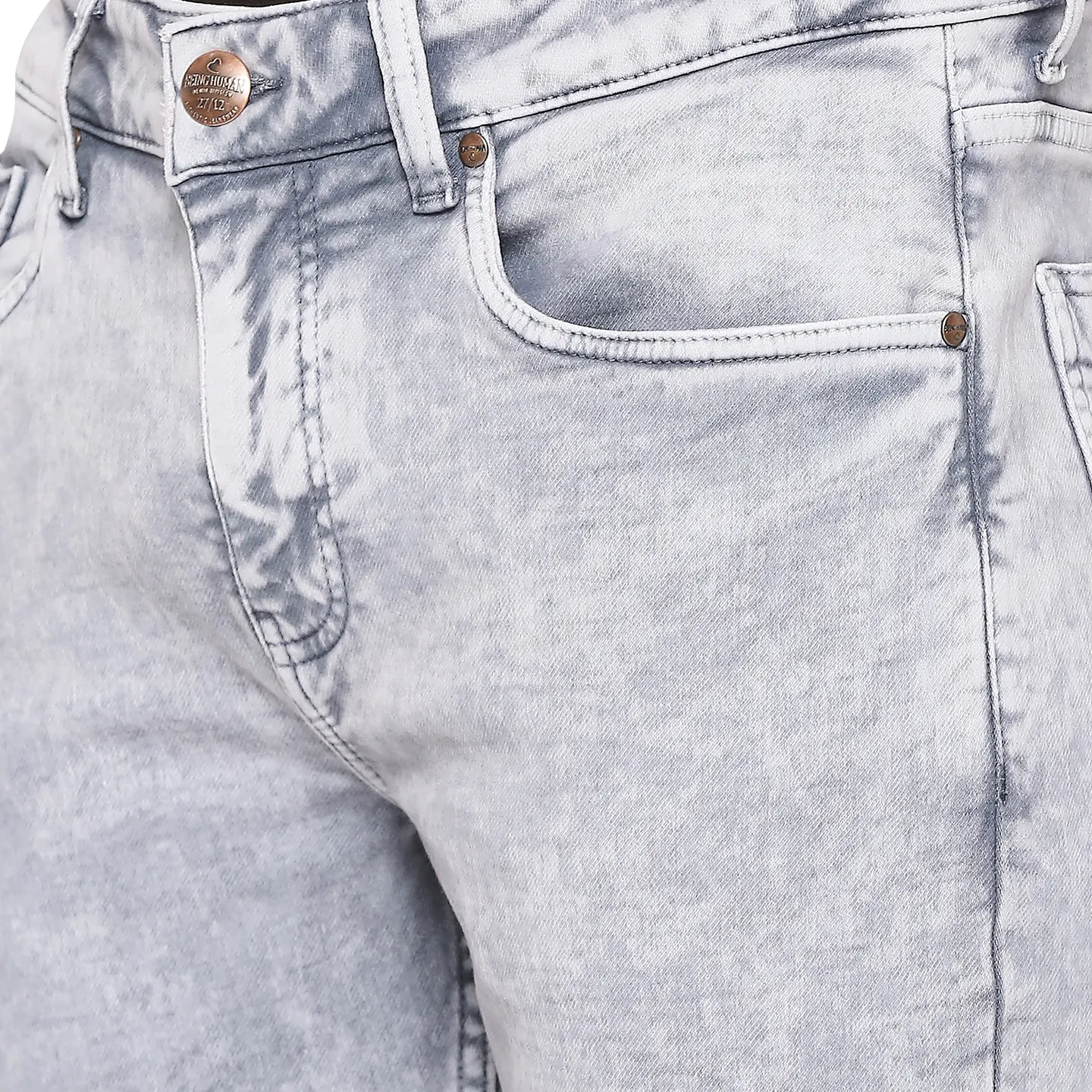 Grey Jogger Fit Men's Denims by Being Human Clothing - Image 5