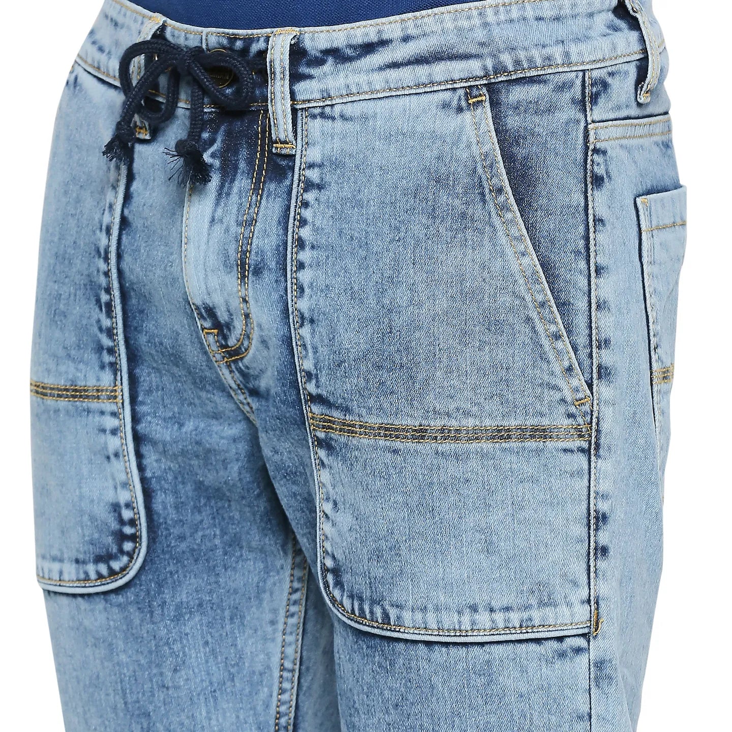 Blue Jogger Fit Men's Denims by Being Human Clothing - Image 5