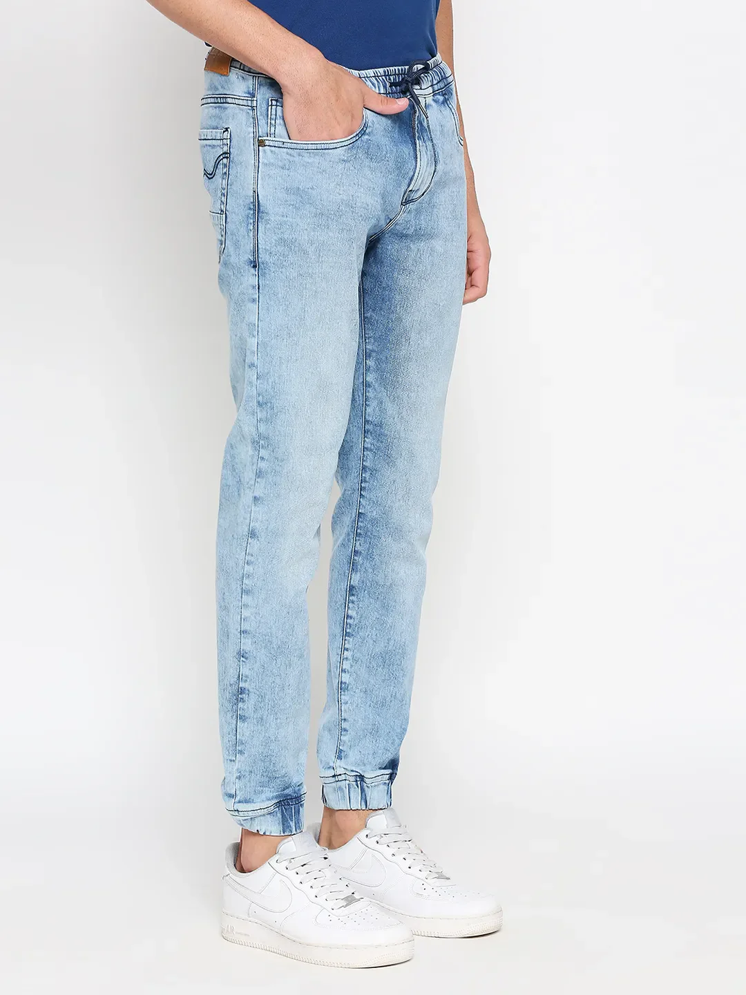 Blue Jogger Fit Men's Denims by Being Human Clothing - Image 3