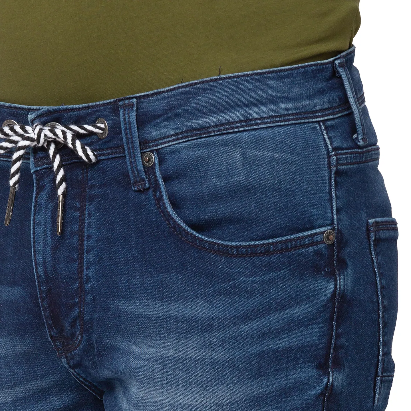 Blue Jogger Fit Men's Denims by Being Human Clothing - Image 6