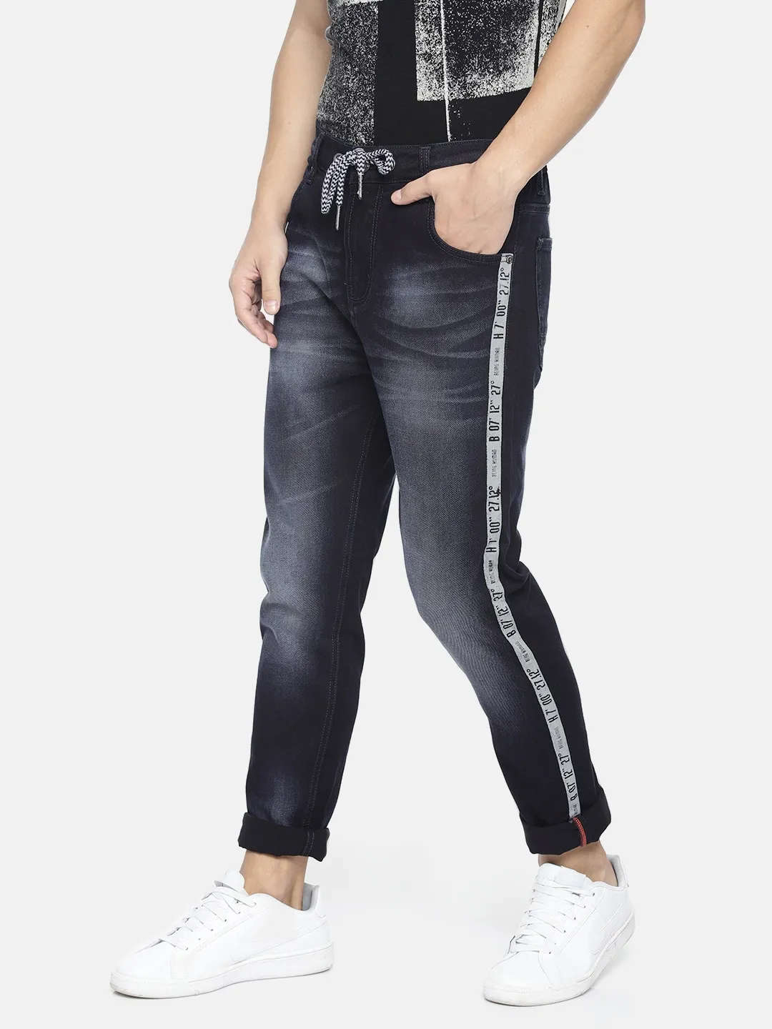 Blue Jogger Fit Men's Denims by Being Human Clothing - Image 2