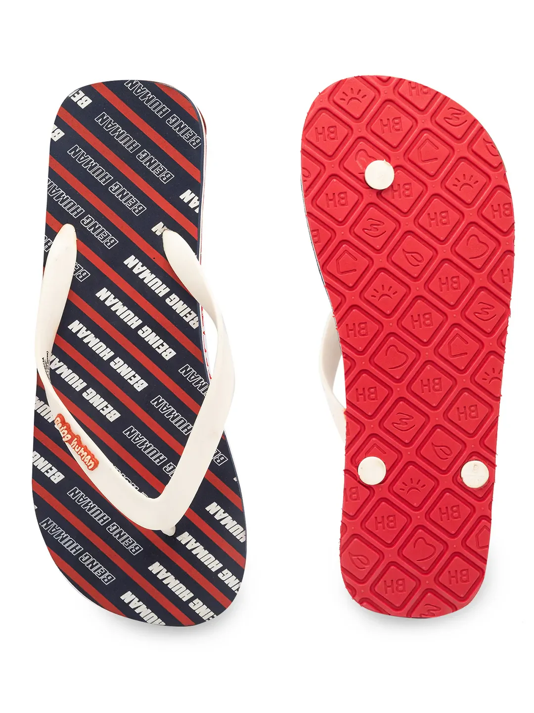 Navy Men's Flip Flops by Being Human Clothing - Image 3