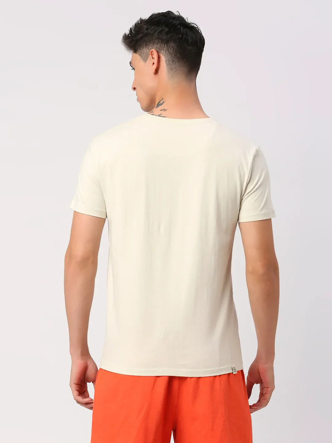 White Regular Fit Men's Short Sleeves T-Shirt by Being Human Clothing - Image 10