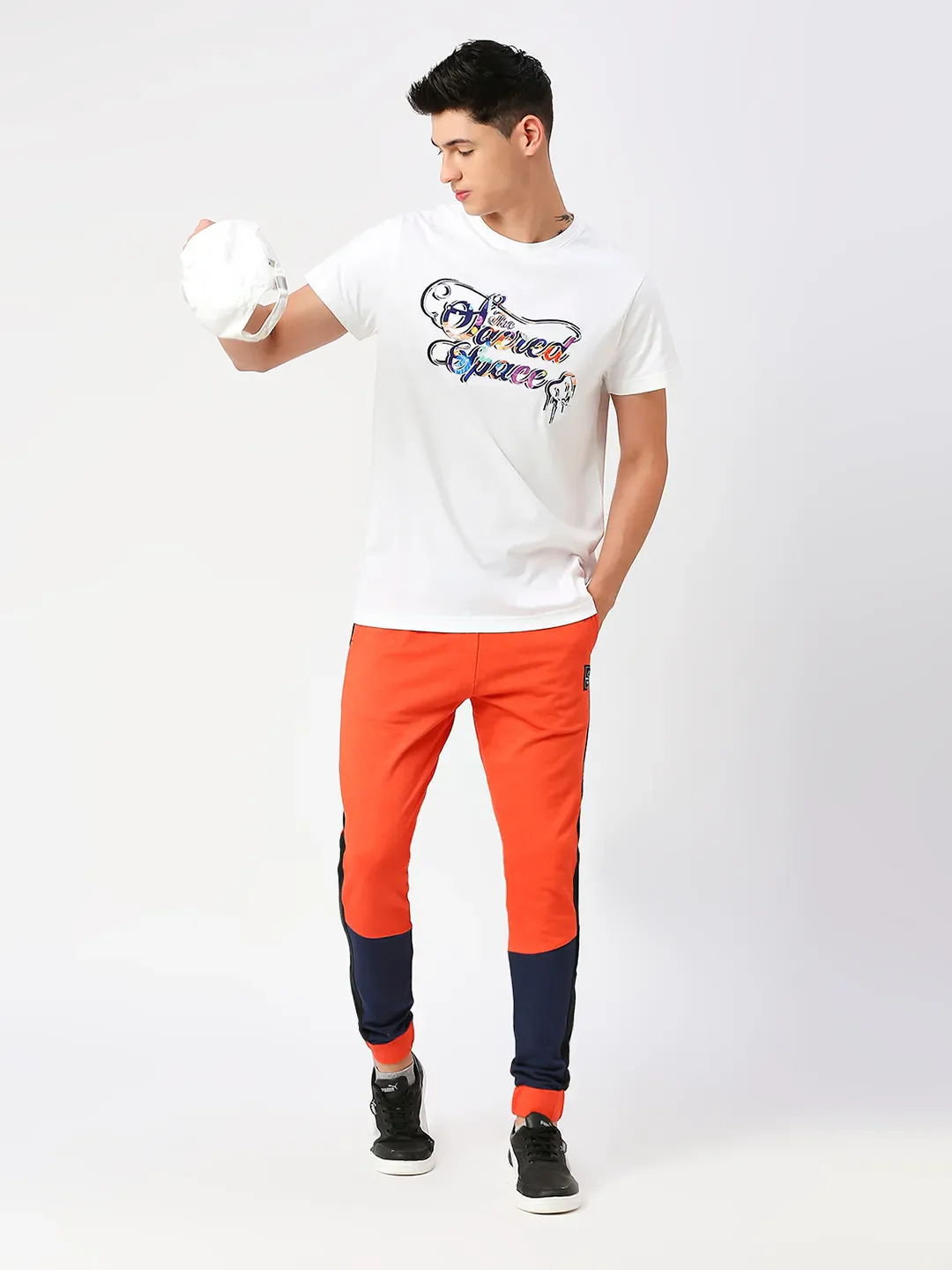 White Regular Fit Round Neck Men's T-Shirt by Being Human Clothing - Image 12