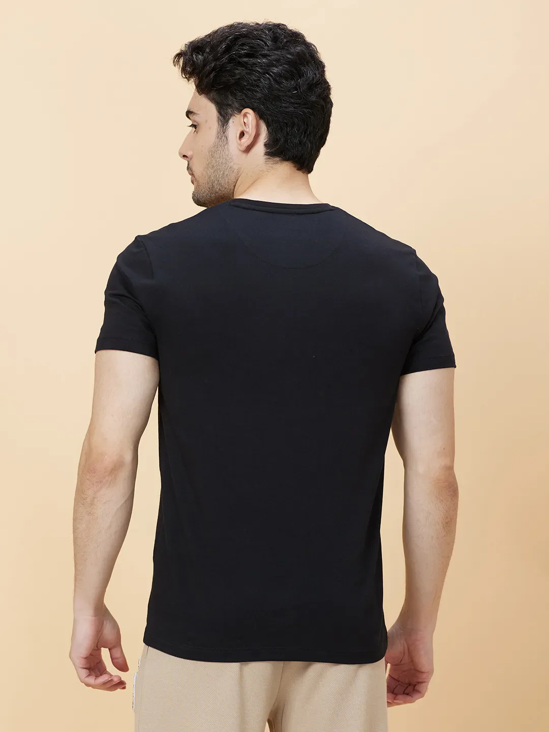 Black Beauty Regular Fit Round Neck Men's T-Shirt by Being Human Clothing - Image 3
