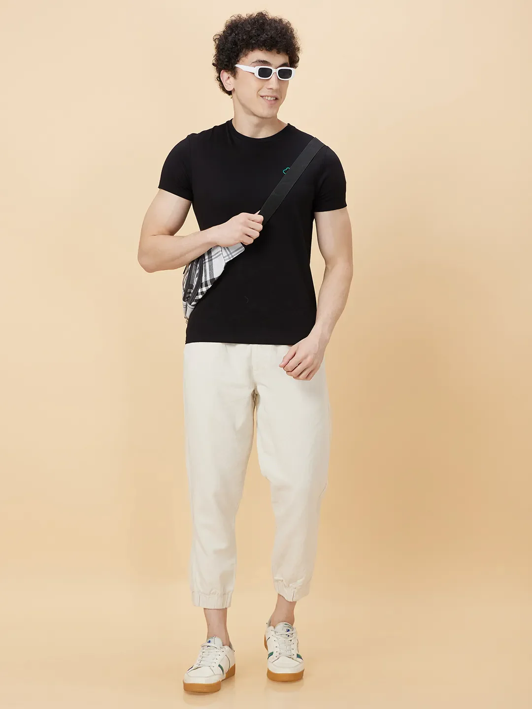 Black Regular Fit Round Neck Men's T-Shirt by Being Human Clothing - Image 6