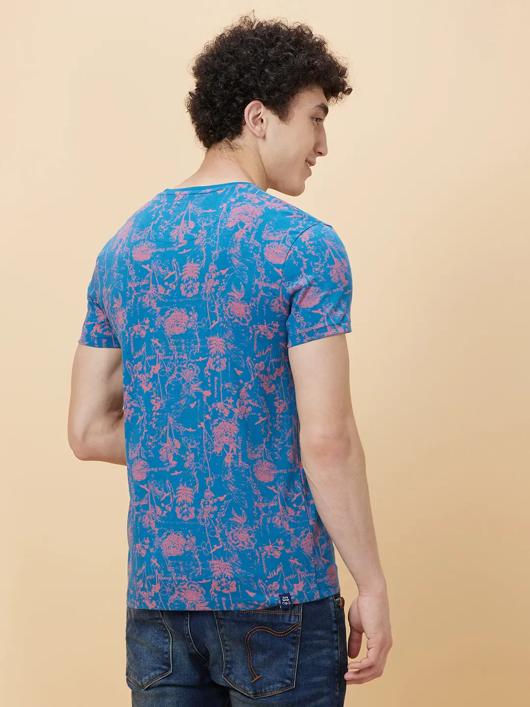 Deep Ocean Regular Fit Round Neck Men's T-Shirt by Being Human Clothing - Image 3