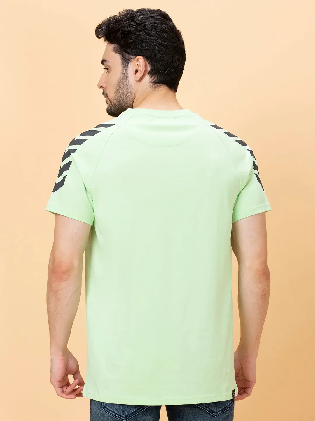 Icy Mint Regular Fit Round Neck Men's T-Shirt by Being Human Clothing - Image 3