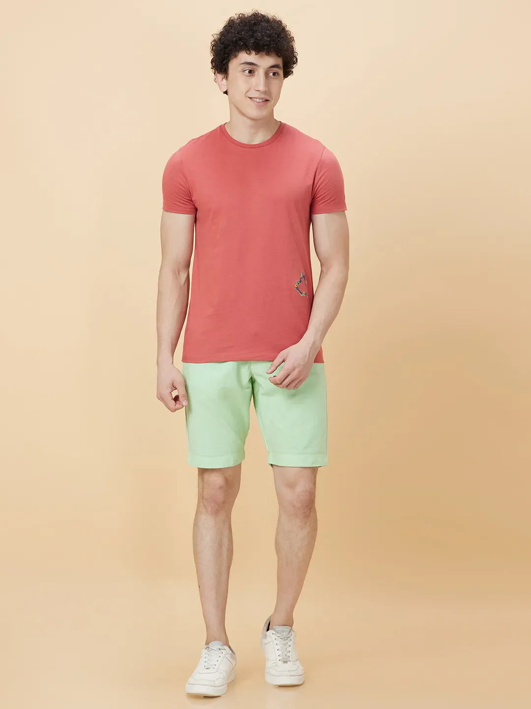 Mineral Red Regular Fit Round Neck Men's T-Shirt by Being Human Clothing - Image 2