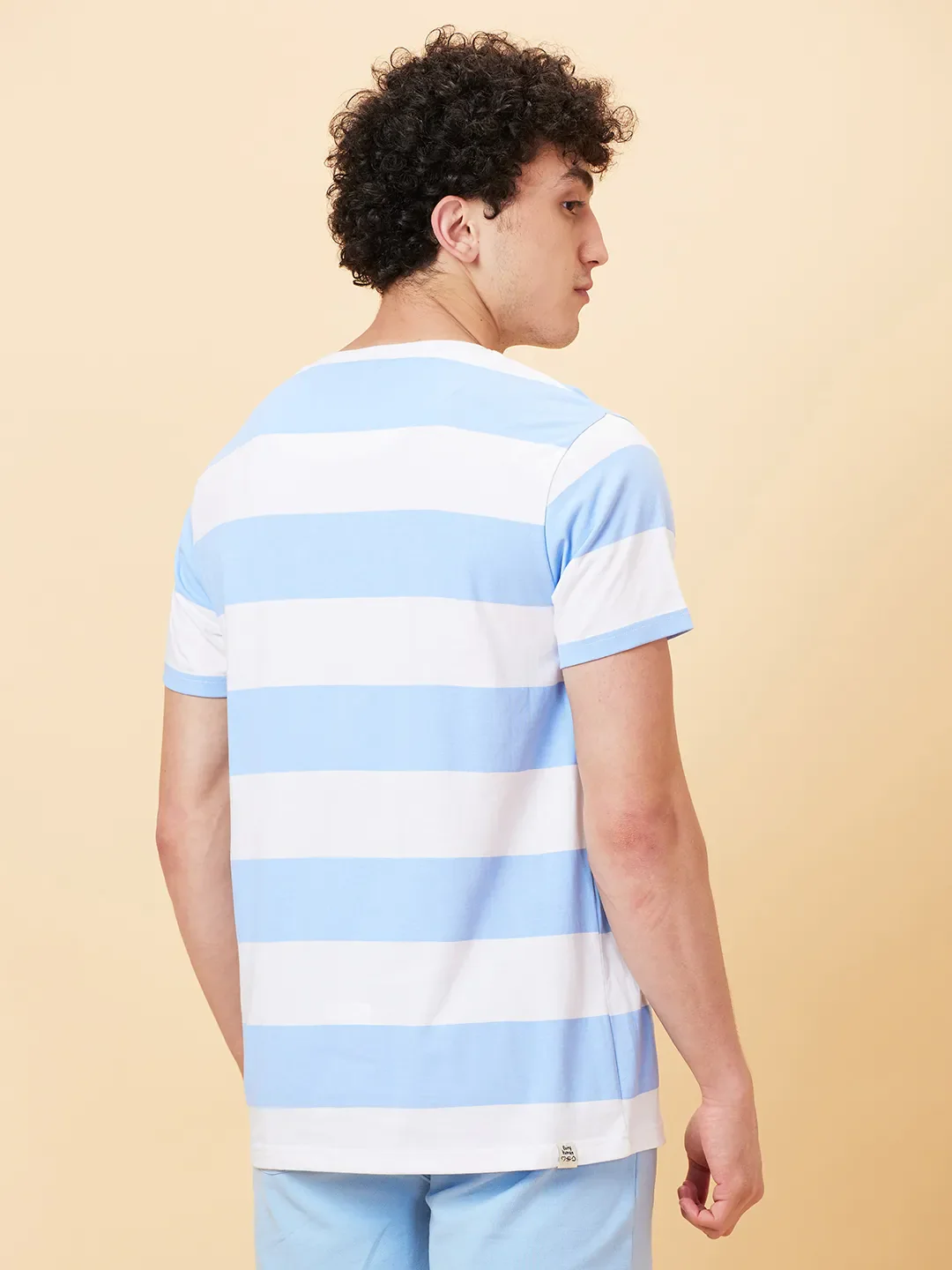 Off White Regular Fit Round Neck Men's T-Shirt by Being Human Clothing - Image 3