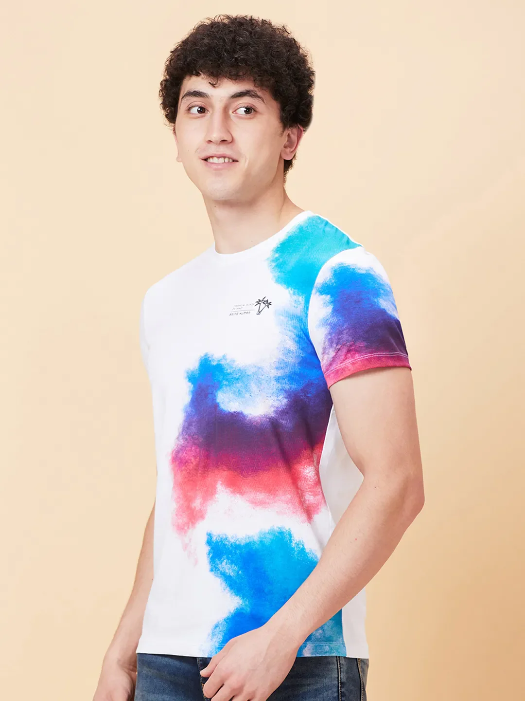 White Regular Fit Men's Short Sleeves T-Shirt by Being Human Clothing - Image 4