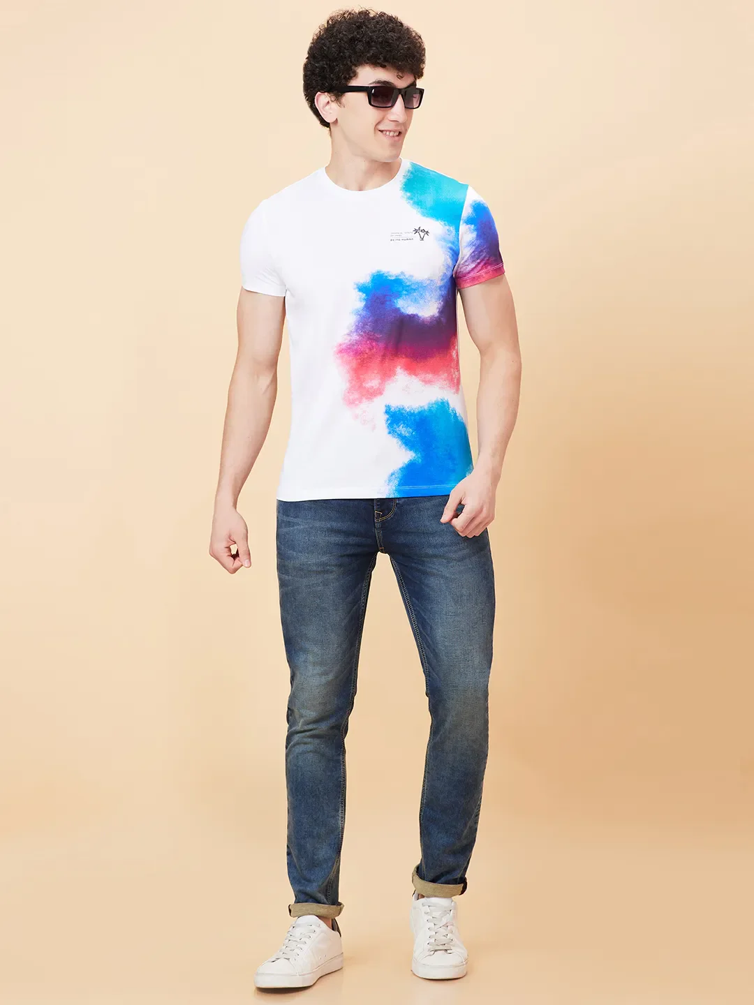 White Regular Fit Men's Short Sleeves T-Shirt by Being Human Clothing - Image 6