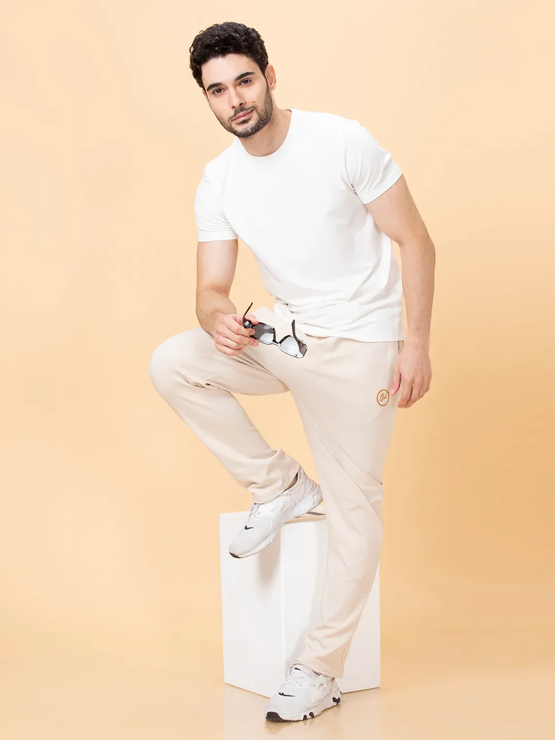 White Regular Fit Round Neck Men's T-Shirt by Being Human Clothing - Image 6