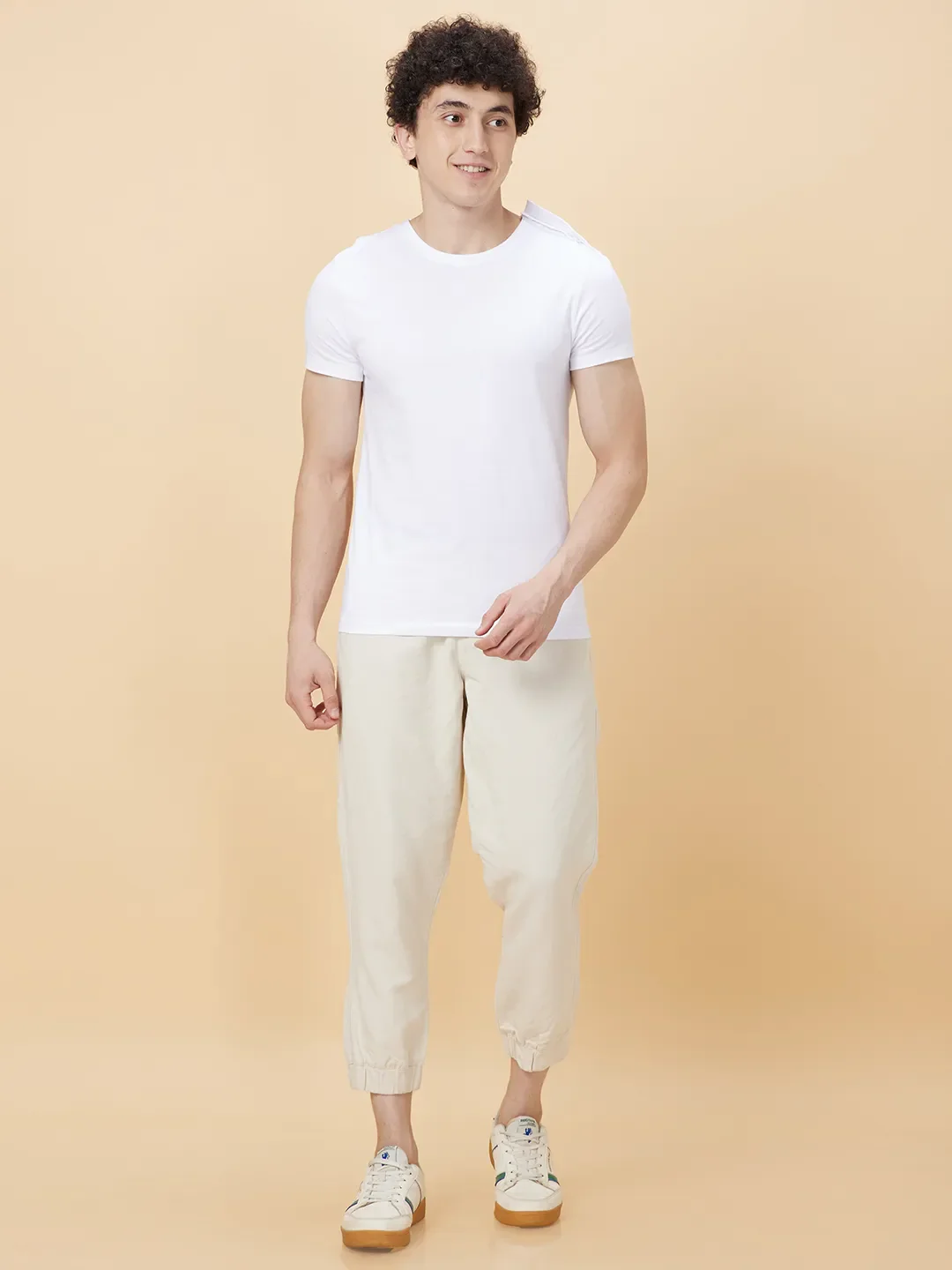 White Regular Fit Round Neck Men's T-Shirt by Being Human Clothing - Image 11