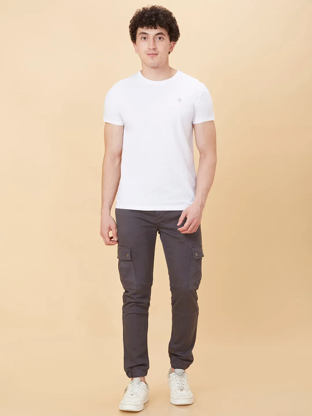 White Regular Fit Round Neck Men's T-Shirt by Being Human Clothing - Image 2