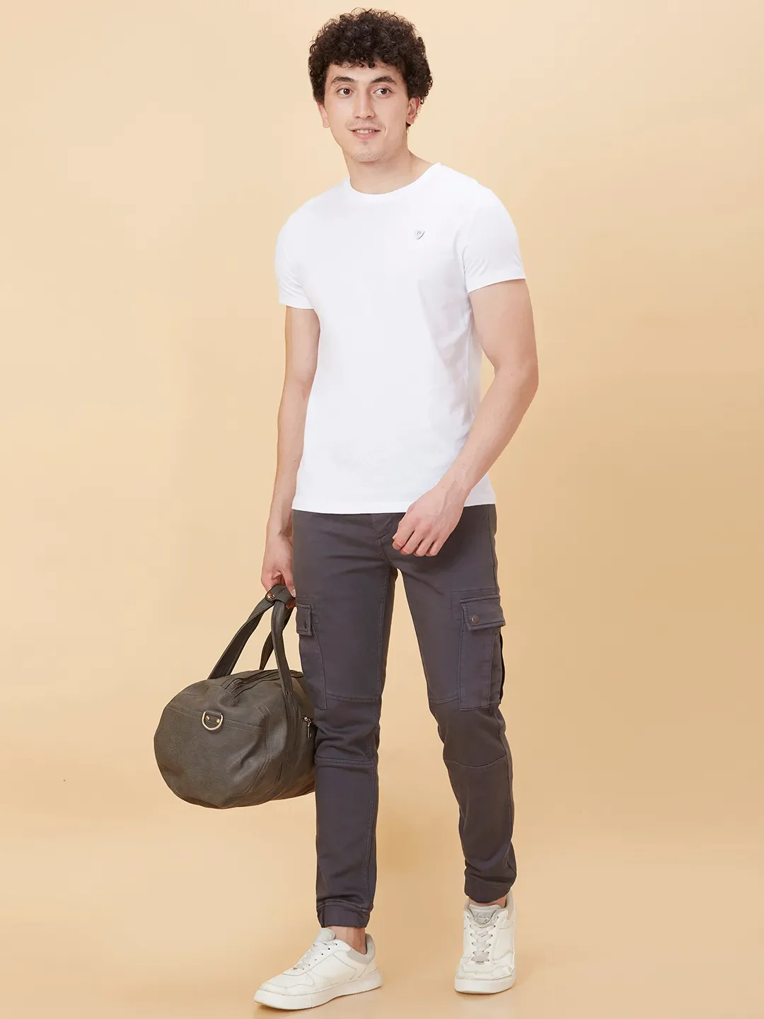 White Regular Fit Round Neck Men's T-Shirt by Being Human Clothing - Image 6
