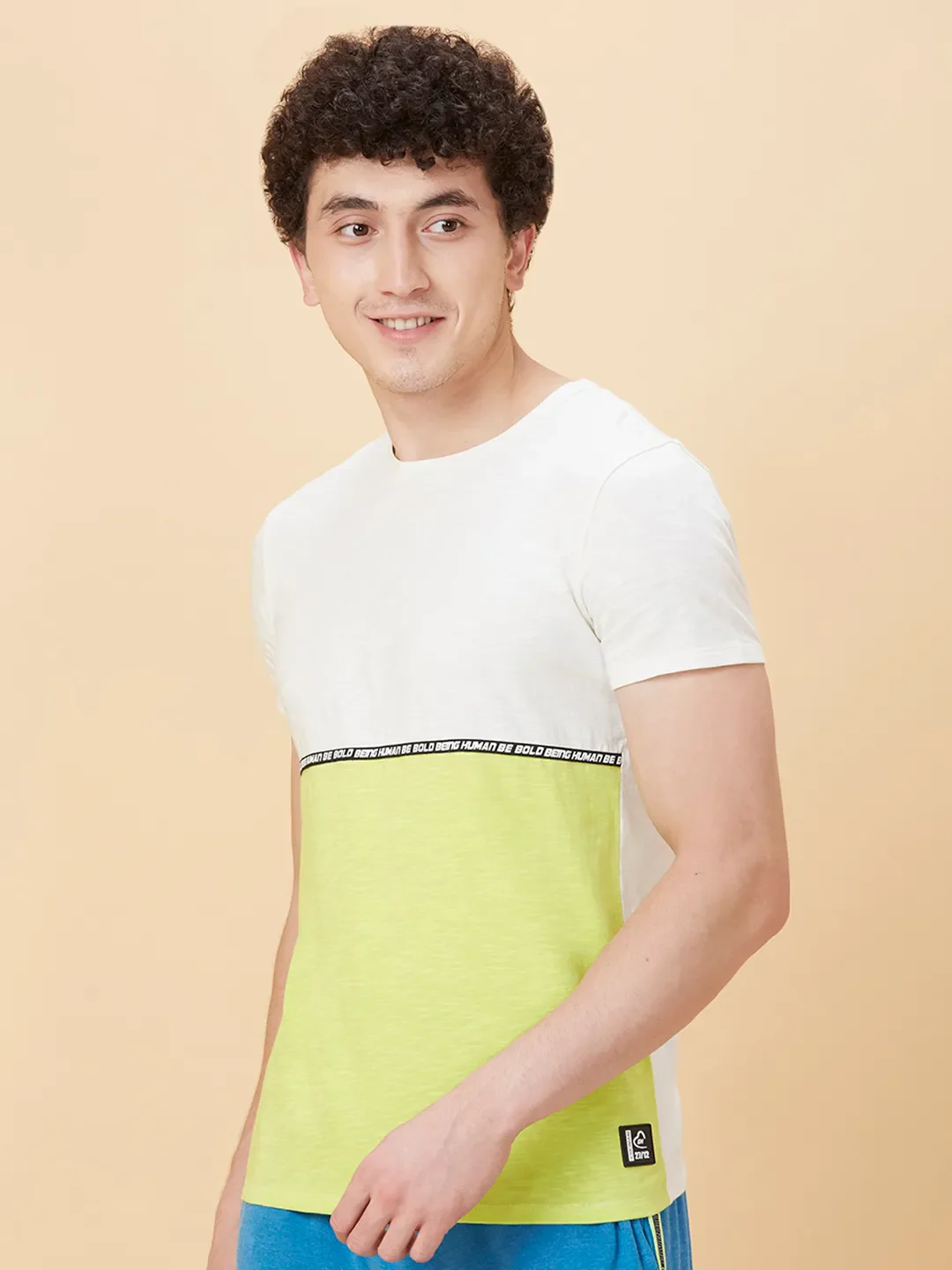 White Regular Fit Round Neck Men's T-Shirt by Being Human Clothing - Image 4