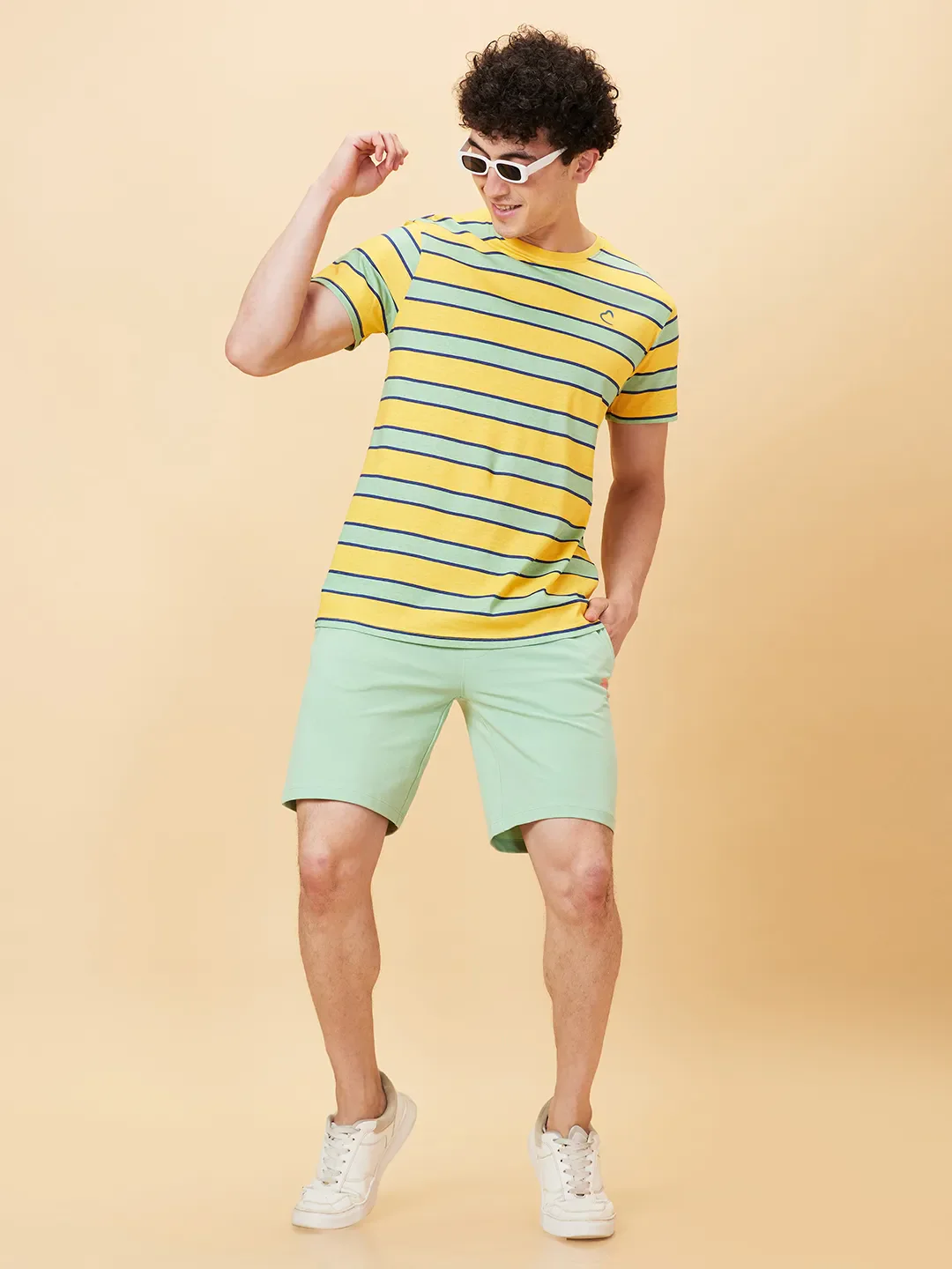 Yellow Regular Fit Round Neck Men's T-Shirt by Being Human Clothing - Image 6
