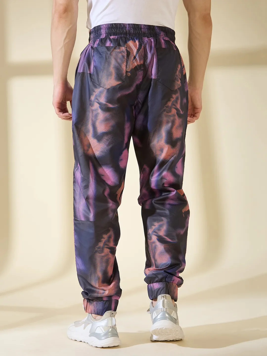 Black Regular Fit Track Pants For Men By Being Human Clothing - Image 3