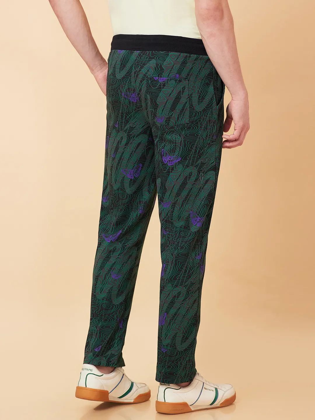 Grey Slim Wide Leg Fit Track Pants For Men By Being Human Clothing - Image 3