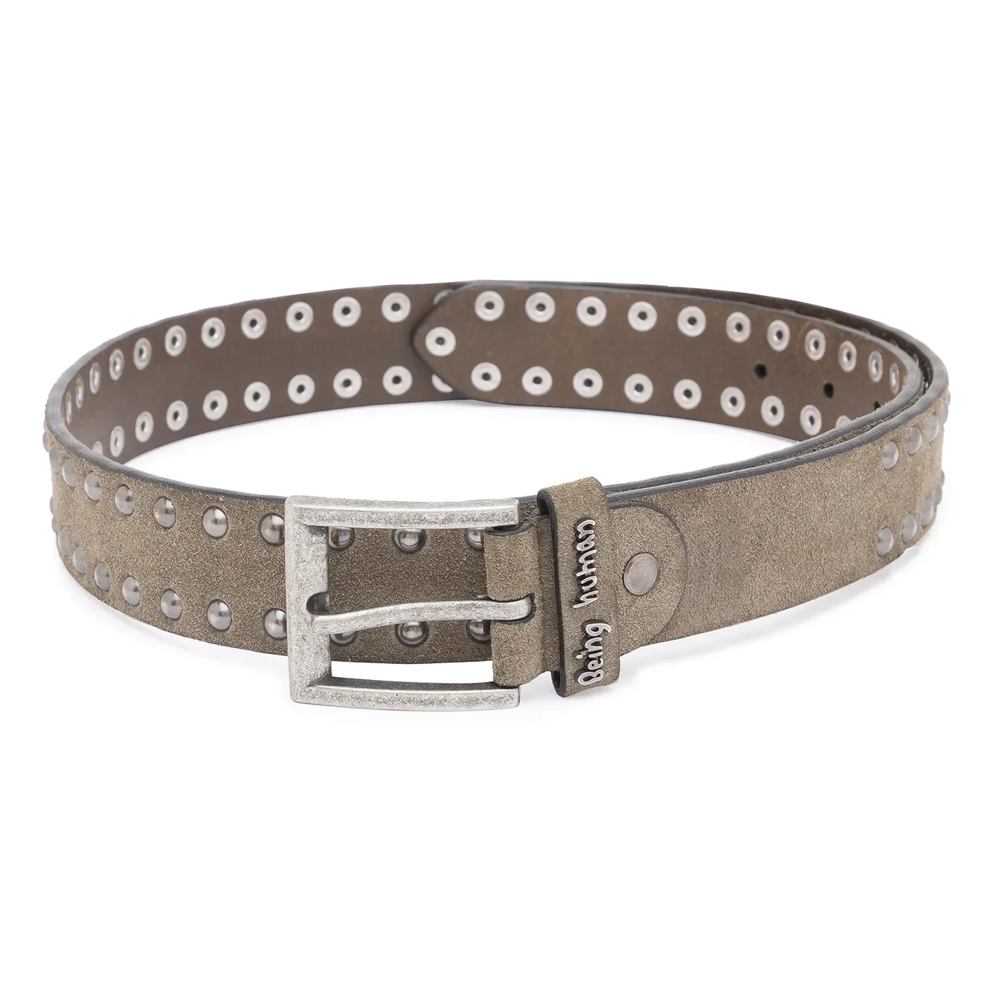 Olive Leather Men's Belt By Being Human Clothing