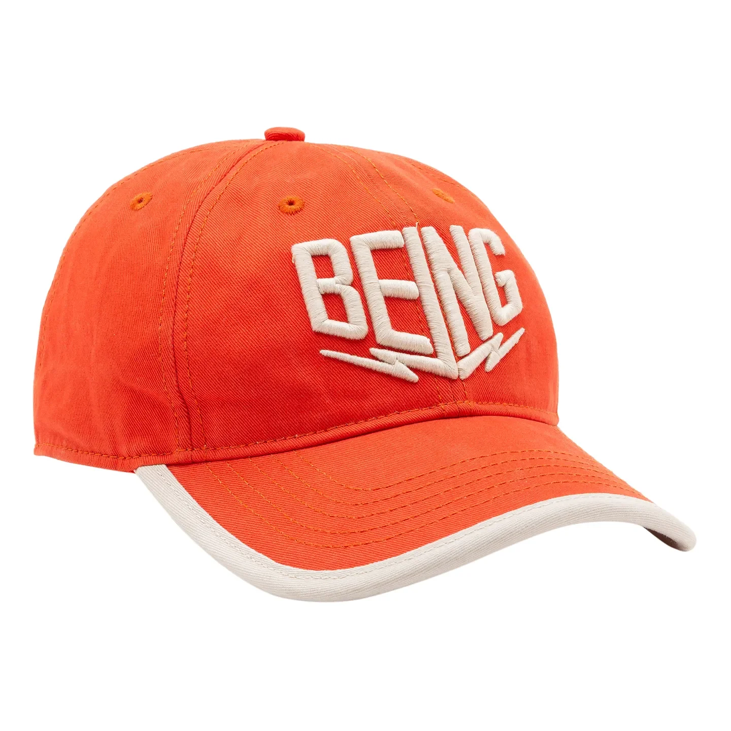 Orange Cotton Unisex Cap by Being Human Clothing - Image 2