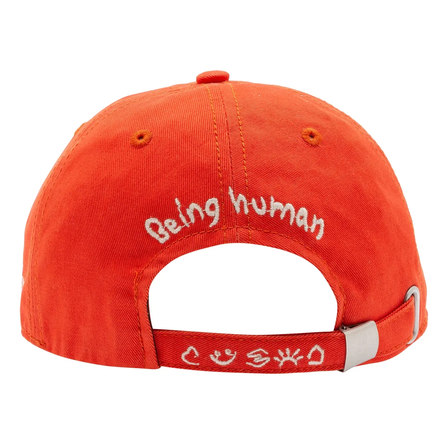 Orange Cotton Unisex Cap by Being Human Clothing - Image 4