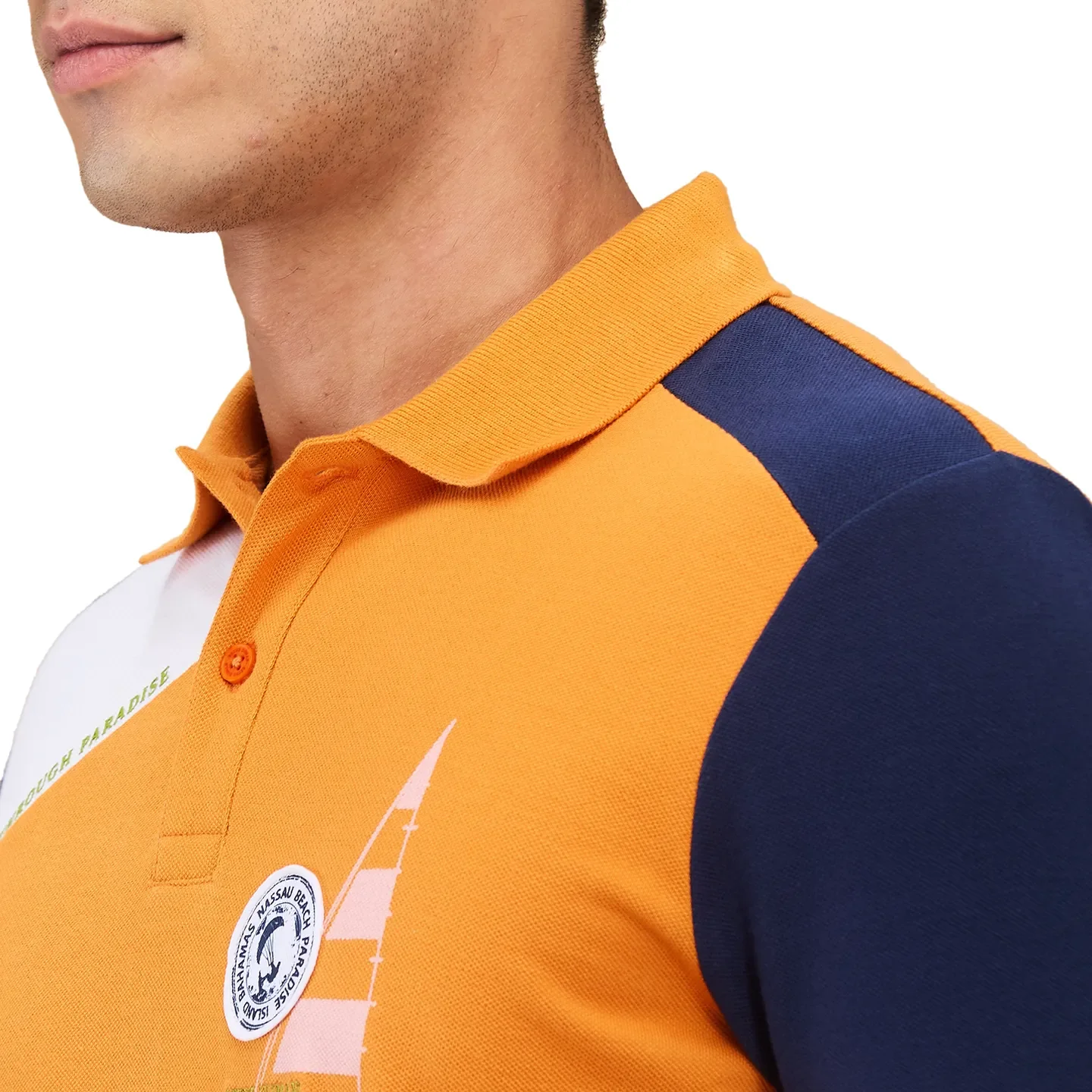 Yellow Regular Fit Men's Polo T-shirt by Being Human Clothing - Image 5