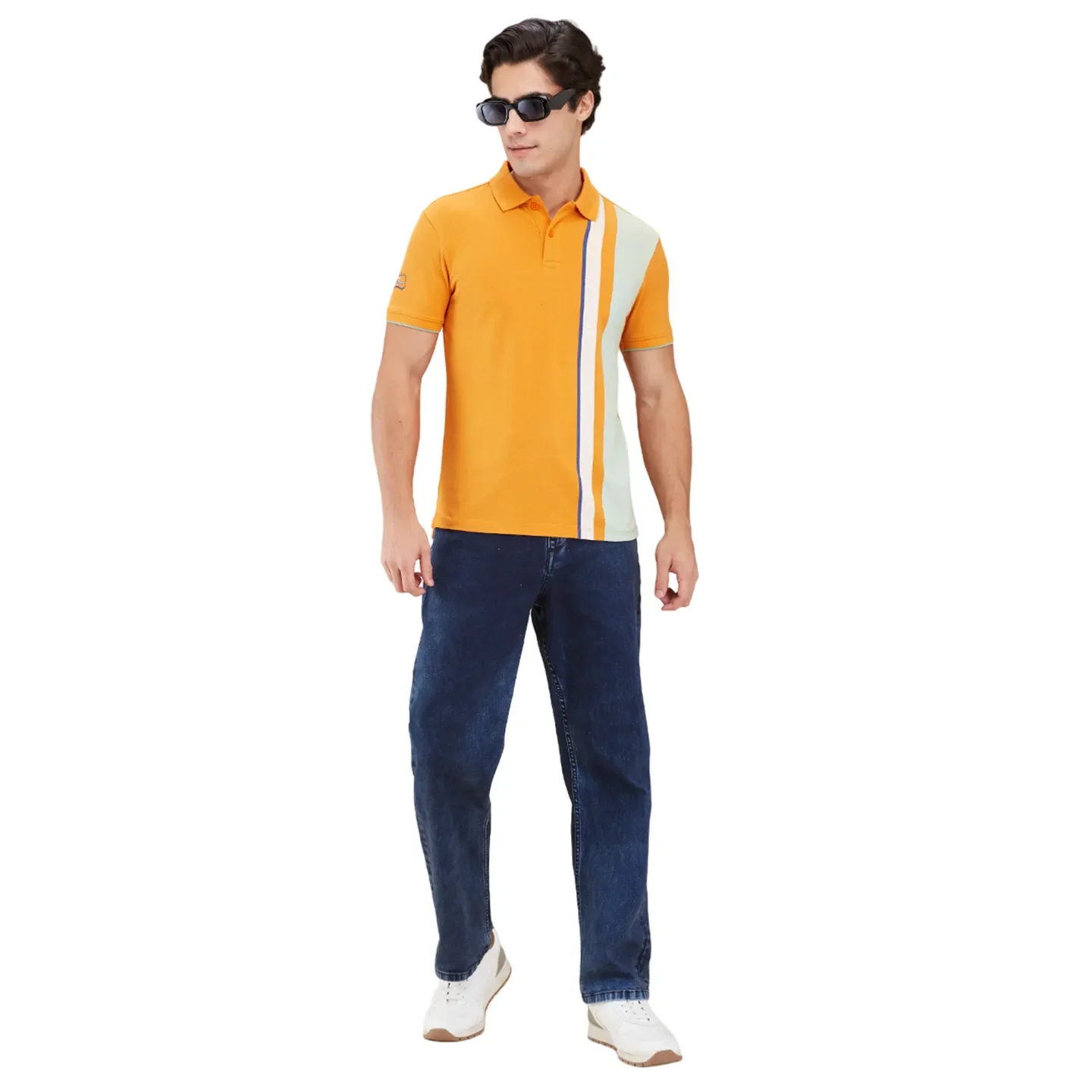 Yellow Regular Fit Men's Polo T-shirt by Being Human Clothing - Image 6