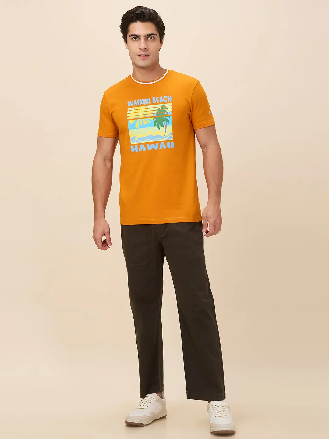 Amber Slim Fit Round Neck Men's T-Shirt by Being Human Clothing - Image 2