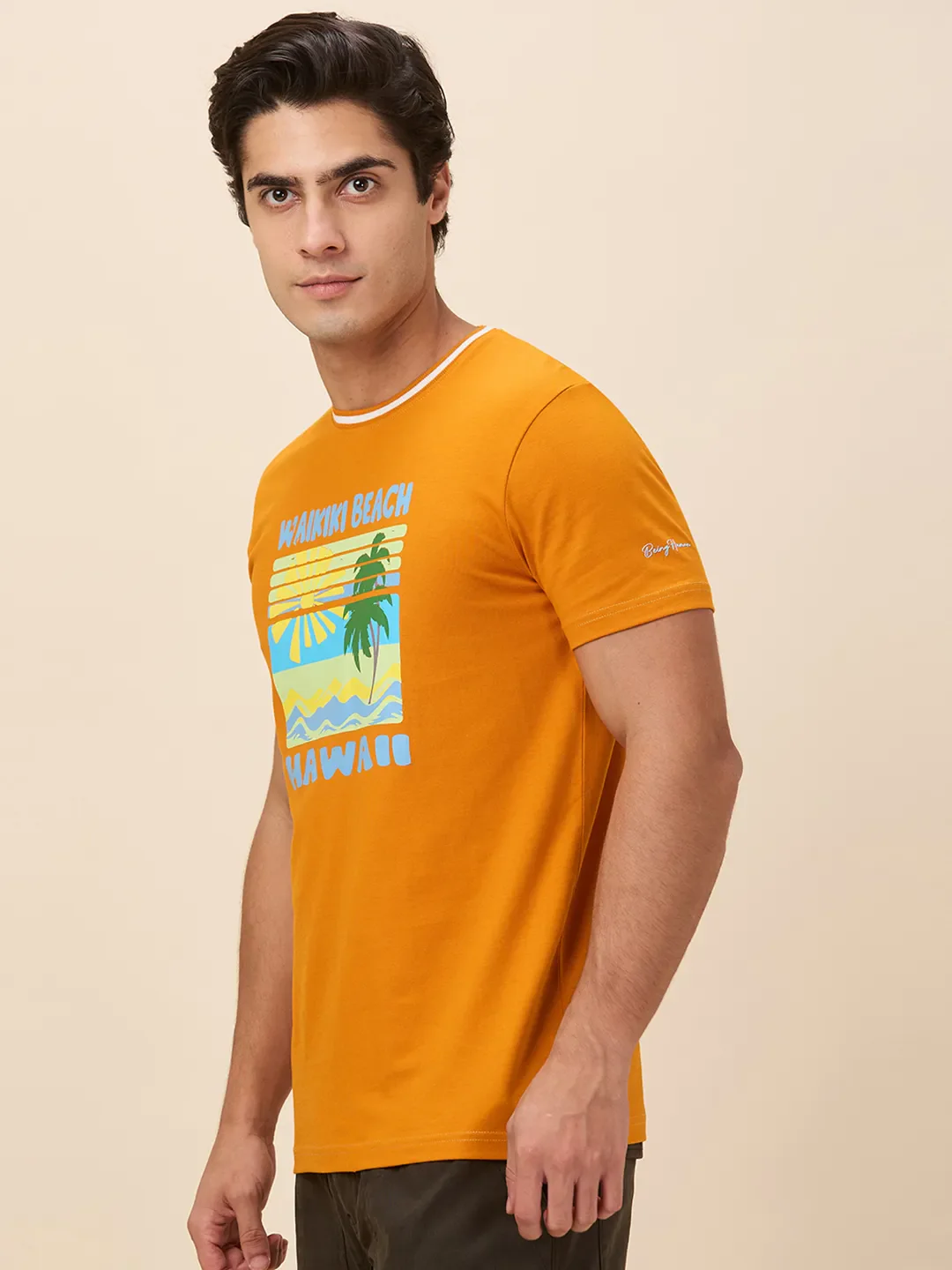 Amber Slim Fit Round Neck Men's T-Shirt by Being Human Clothing - Image 4