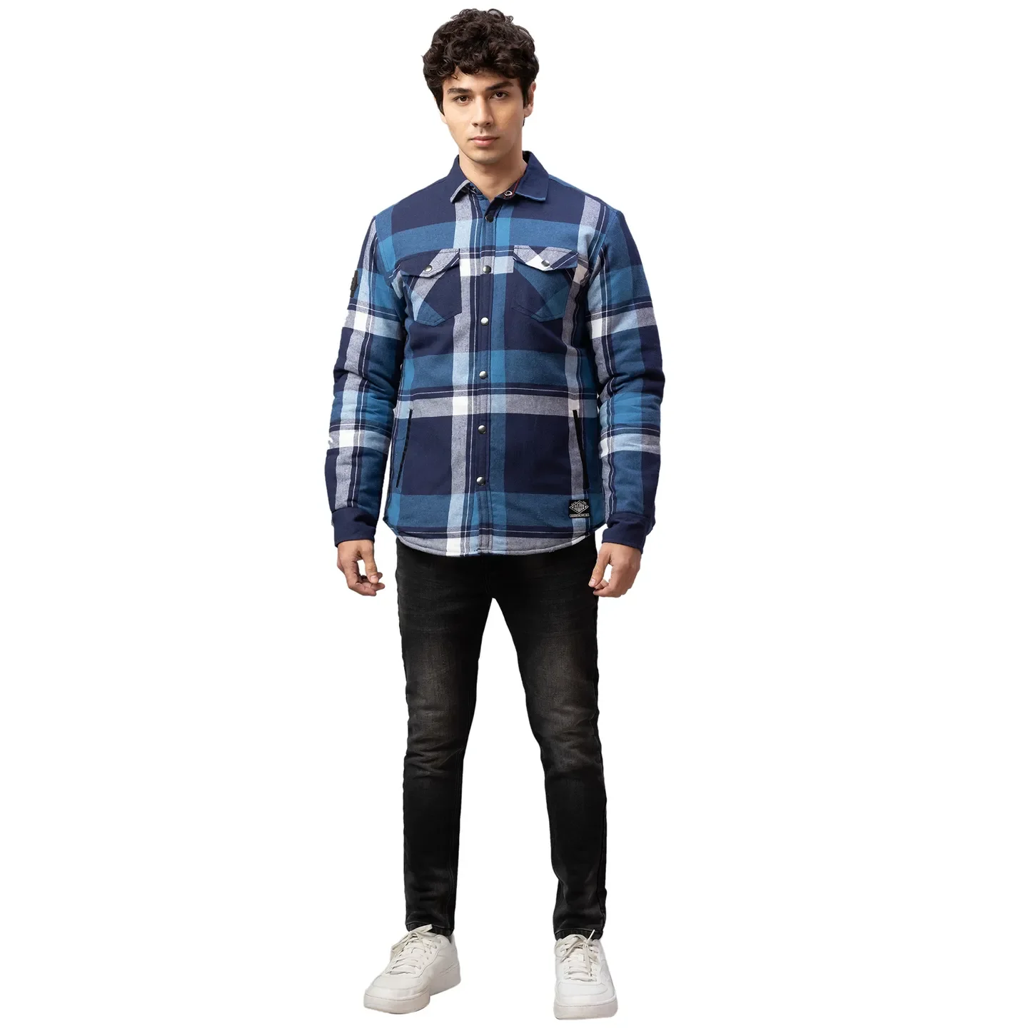 Blue Overshirt Regular Collar Men's Shirt by Being Human Clothing - Image 2