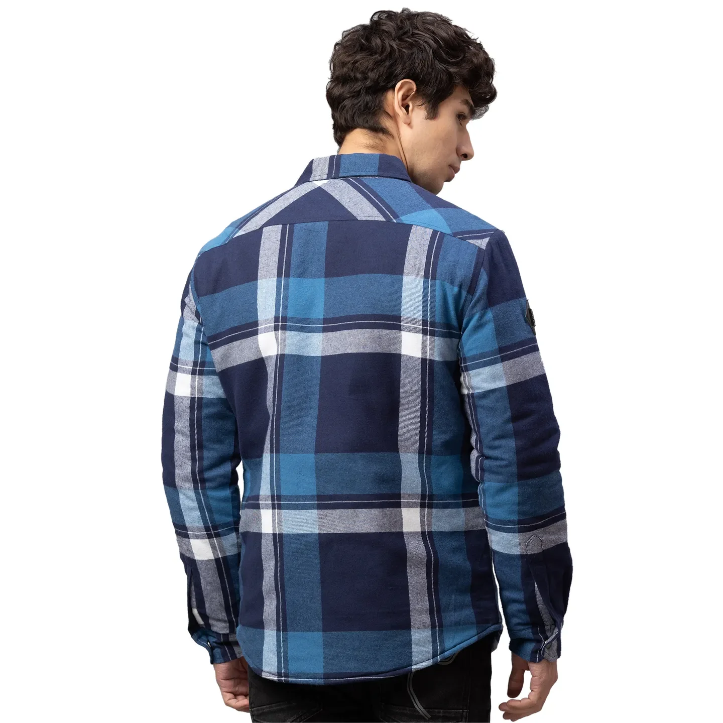 Blue Overshirt Regular Collar Men's Shirt by Being Human Clothing - Image 3