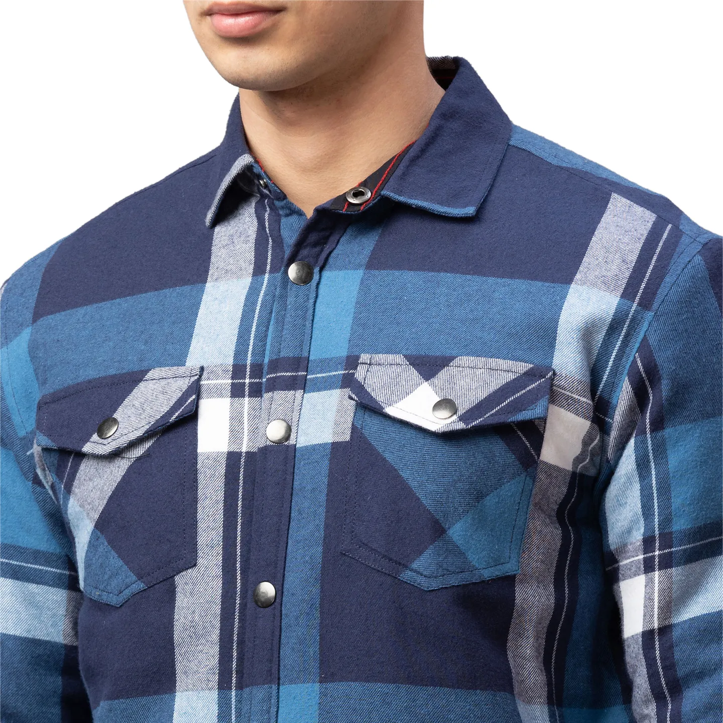 Blue Overshirt Regular Collar Men's Shirt by Being Human Clothing - Image 5