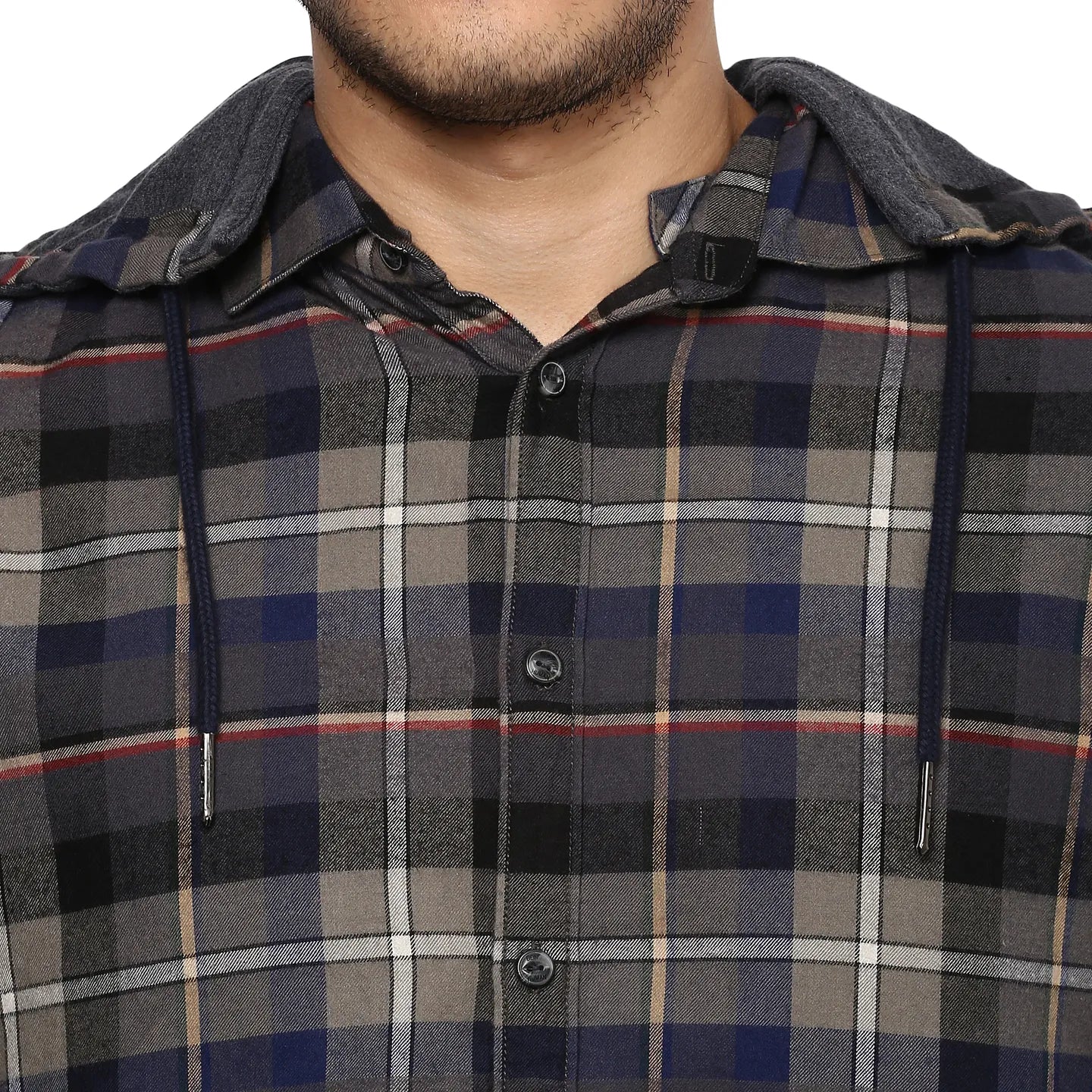 Multicolor Oversized Fit  Long Sleeves Men's Shirt by Being Human Clothing - Image 2