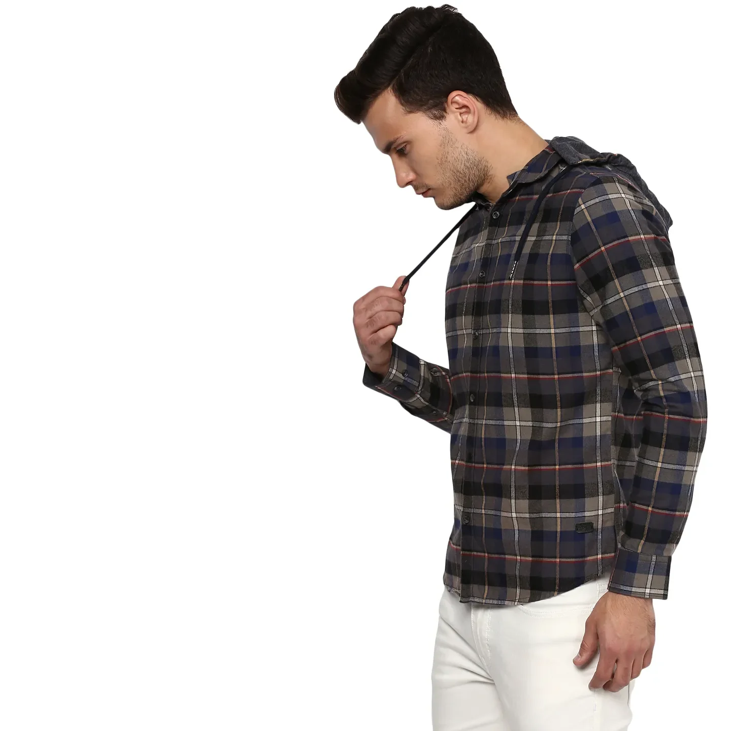 Multicolor Oversized Fit  Long Sleeves Men's Shirt by Being Human Clothing - Image 5