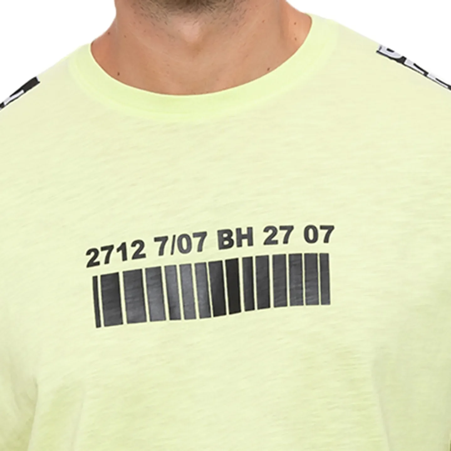 Neon Yellow Over Sized Fit Round Neck Men's T-Shirt by Being Human Clothing - Image 5