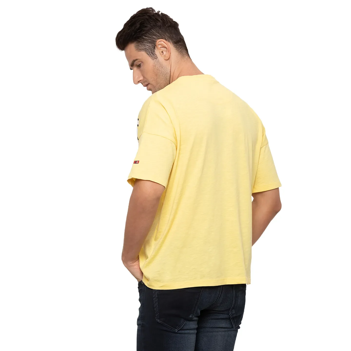 Yellow Regular Fit Men's Short Sleeves T-Shirt by Being Human Clothing - Image 3