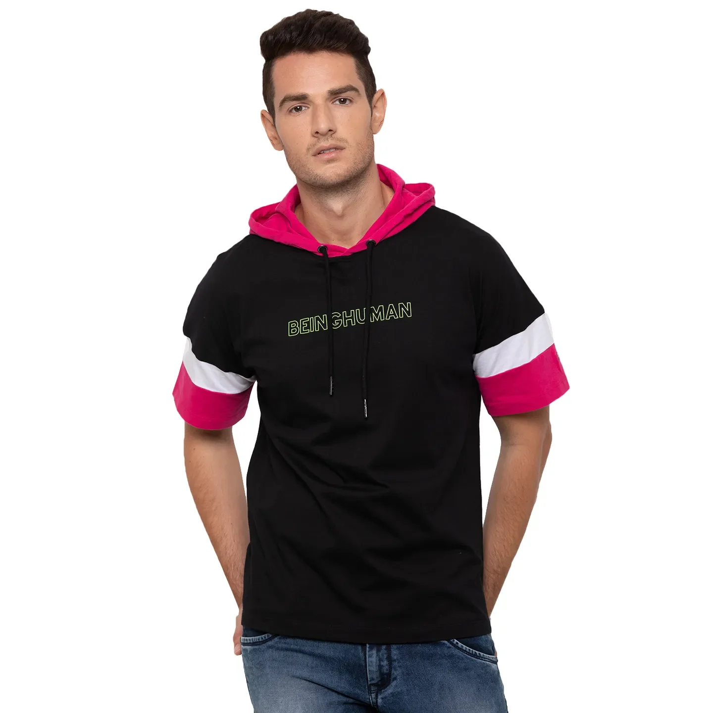 Black Oversized Fit Men's T-Shirt by Being Human Clothing