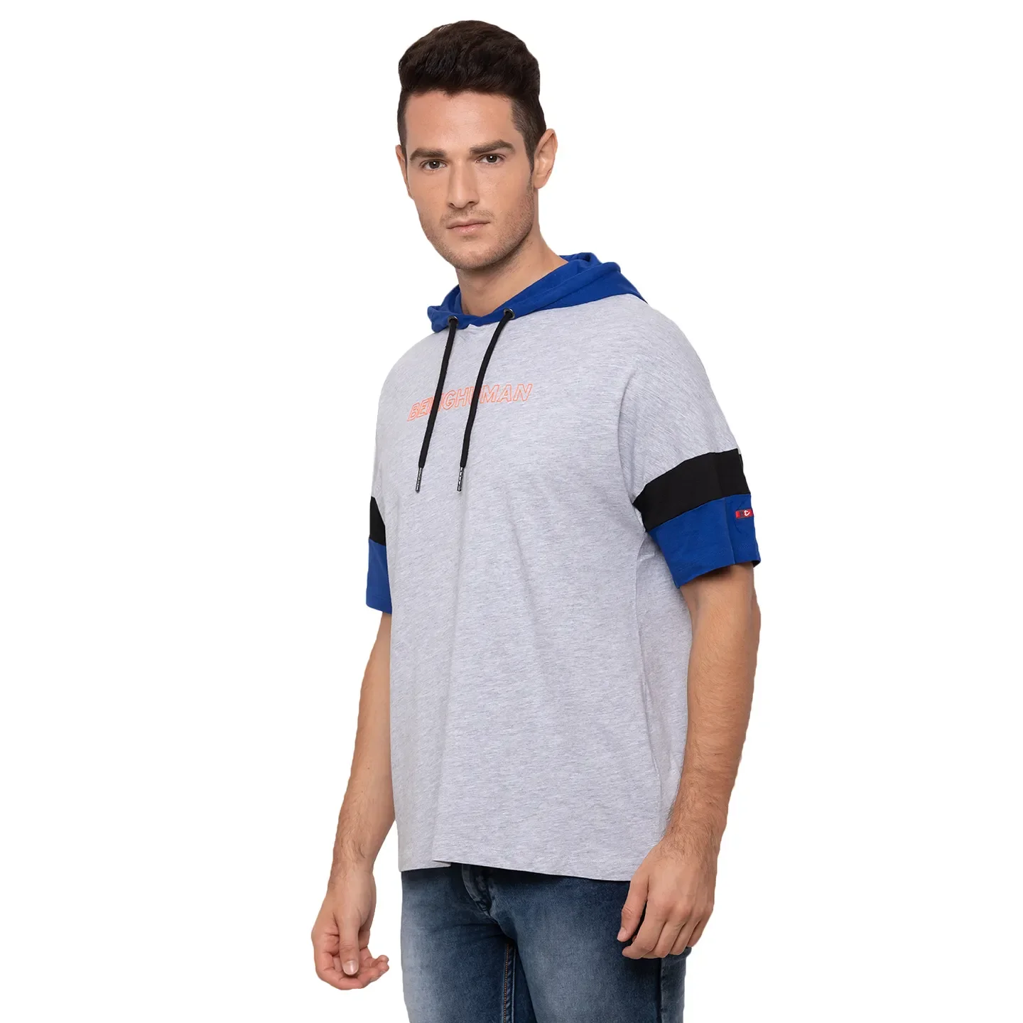 Grey Oversized Fit Men's T-Shirt by Being Human Clothing - Image 4