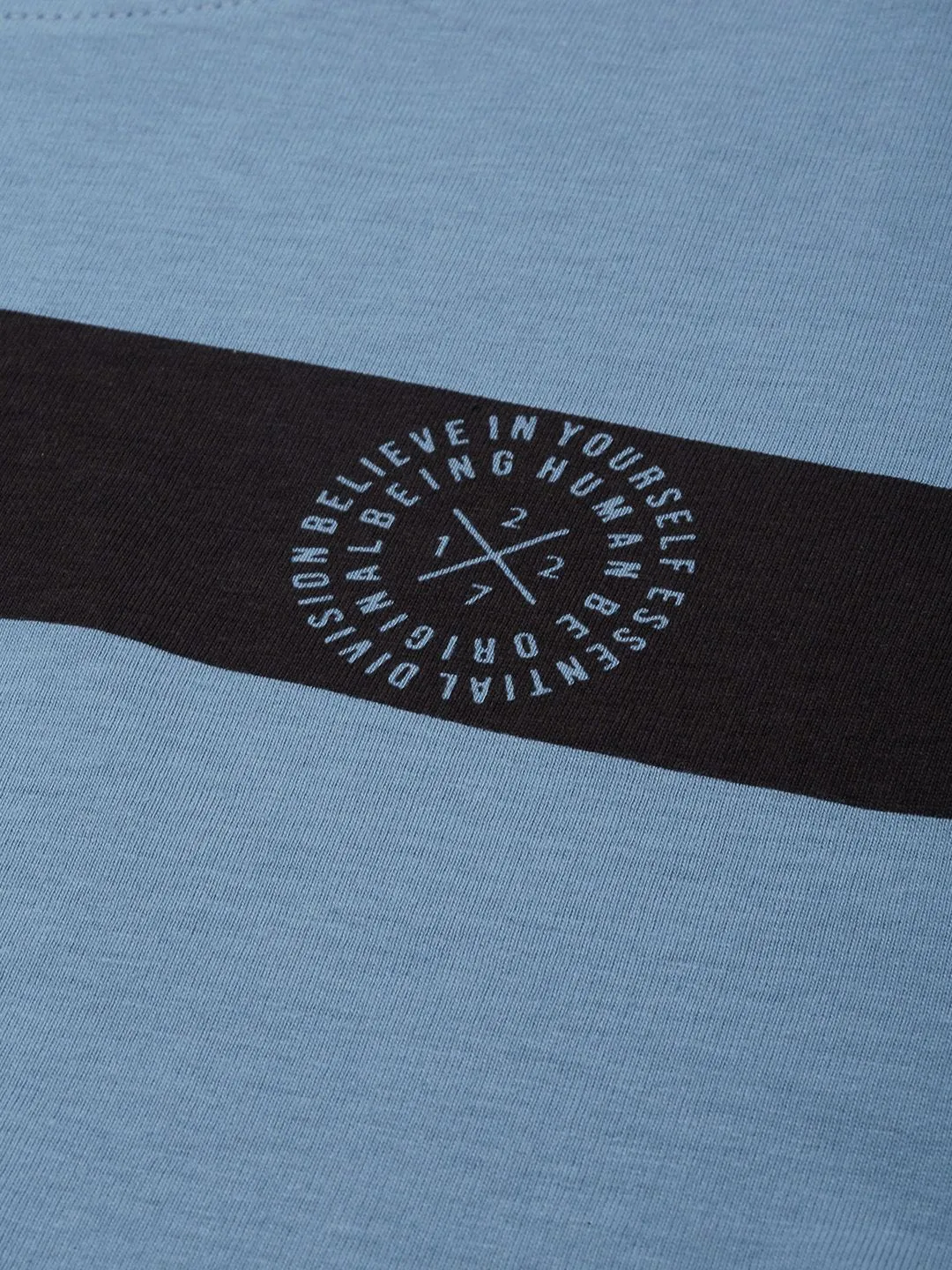 Blue Regular Fit Men's Long Sleeves T-Shirt by Being Human Clothing - Image 3