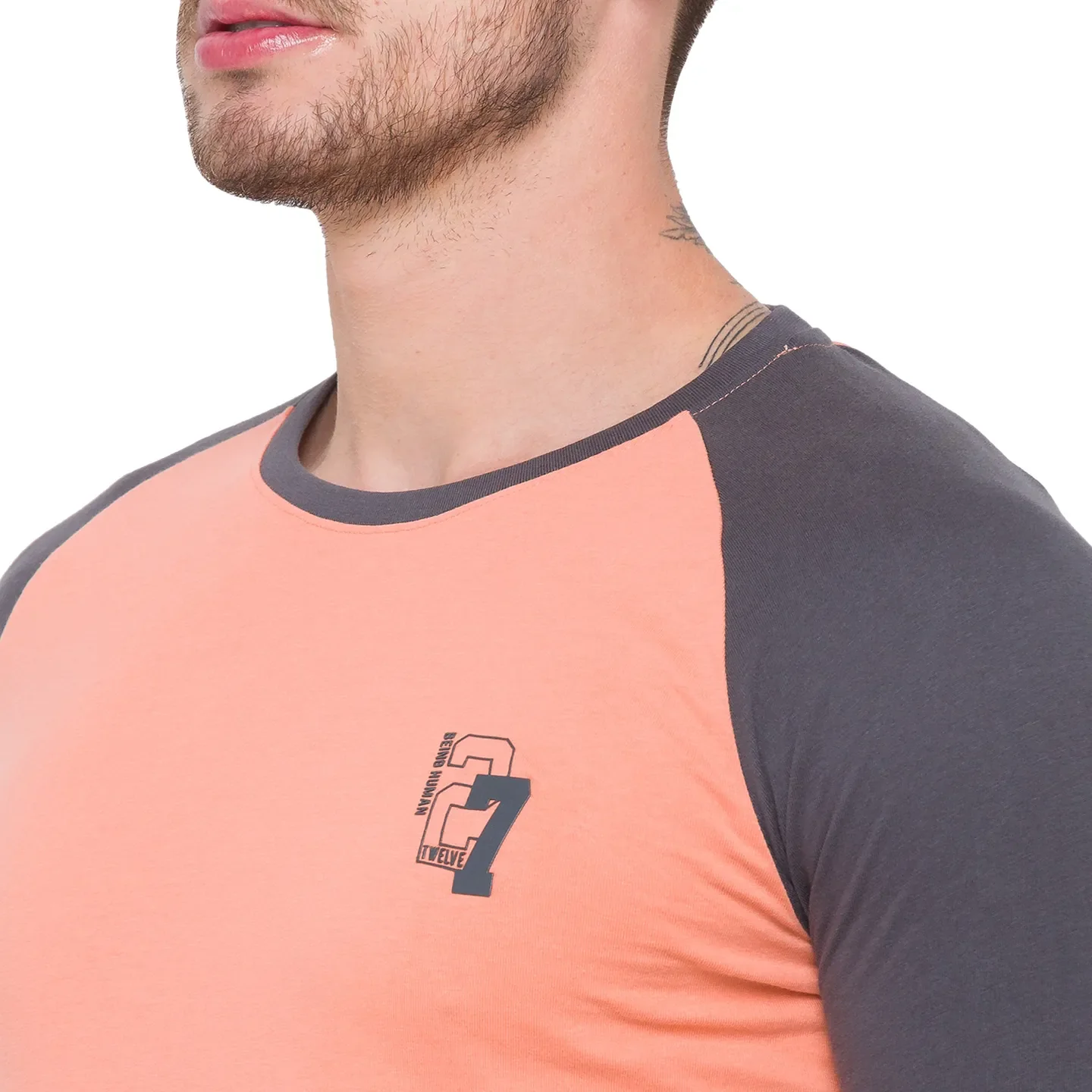 Pink Regular Fit Men's Long Sleeves T-Shirt by Being Human Clothing - Image 10