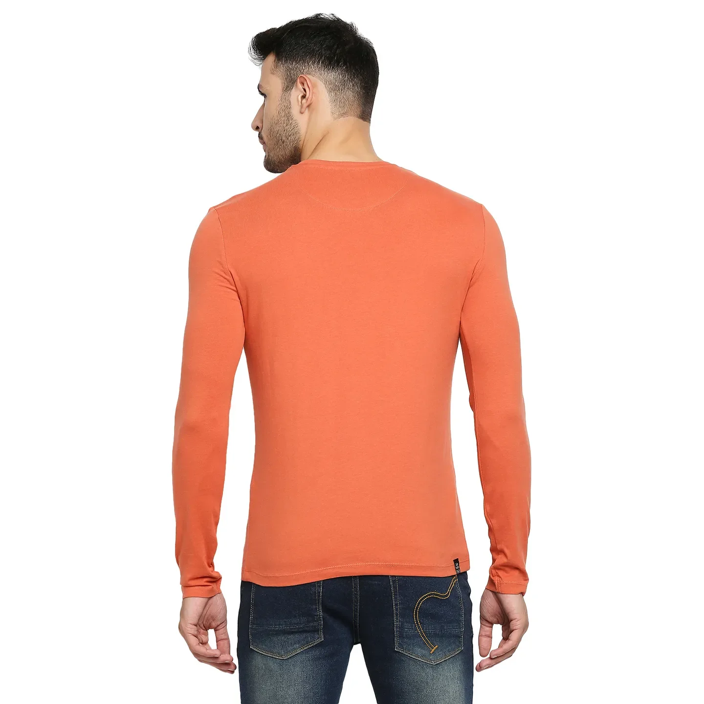 Brown Regular Fit Men's Long Sleeves T-Shirt by Being Human Clothing - Image 12