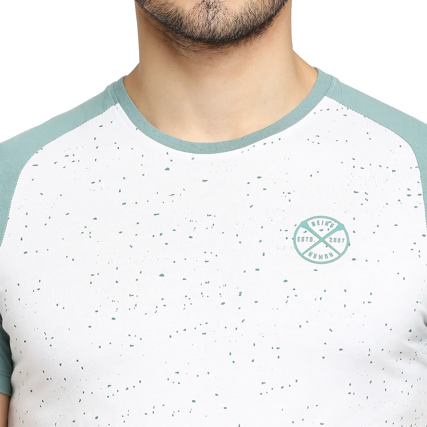 White Regular Fit Men's Short Sleeves T-Shirt by Being Human Clothing - Image 5