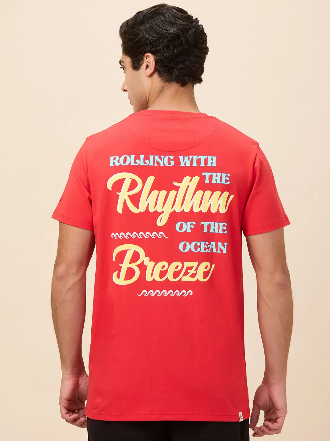 True Red Easy Fit Round Neck Men's T-Shirt by Being Human Clothing - Image 3
