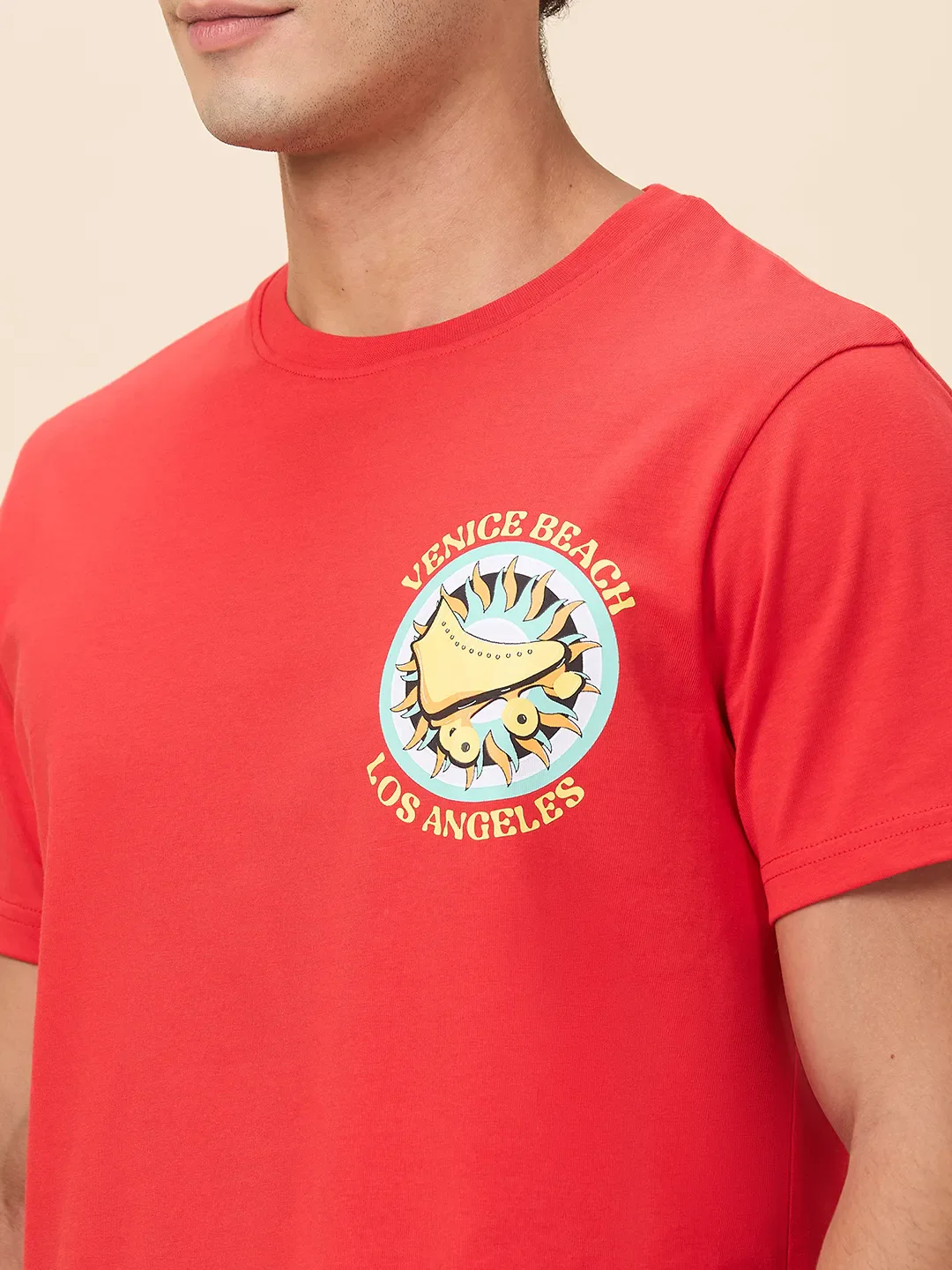 True Red Easy Fit Round Neck Men's T-Shirt by Being Human Clothing - Image 5