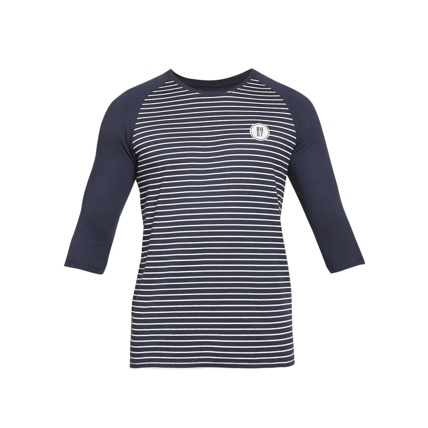 Blue Regular Fit Men's 3&4 th Sleeves T-Shirt by Being Human Clothing - Image 7