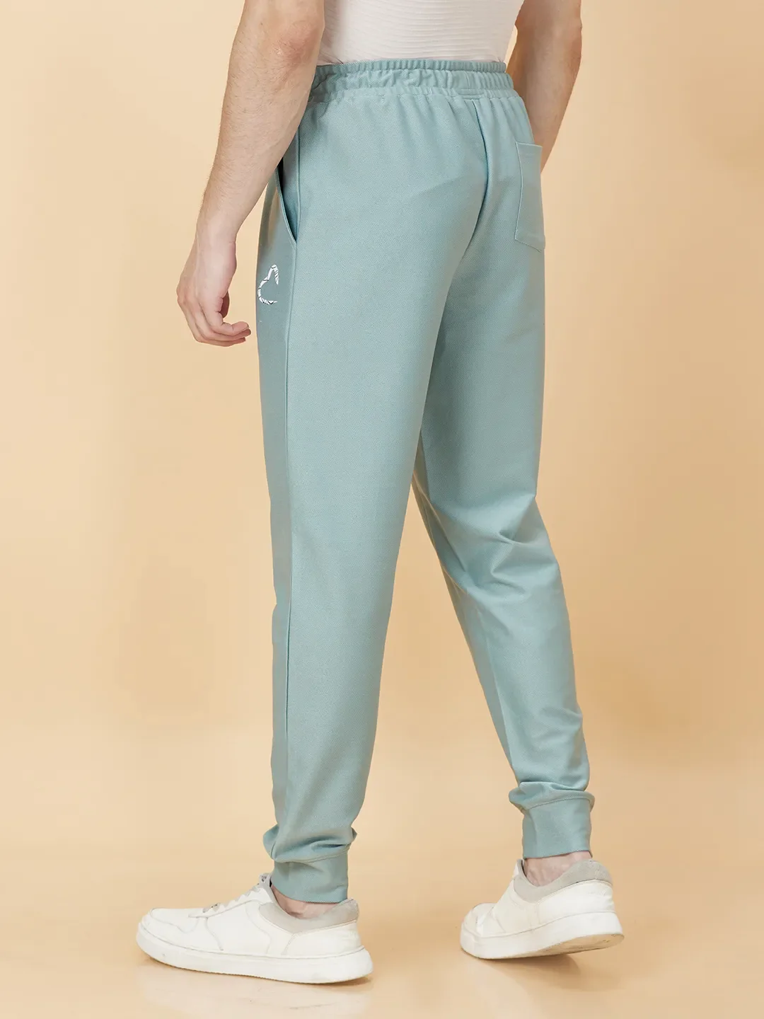 Green Regular Fit Track Pants For Men By Being Human Clothing - Image 5
