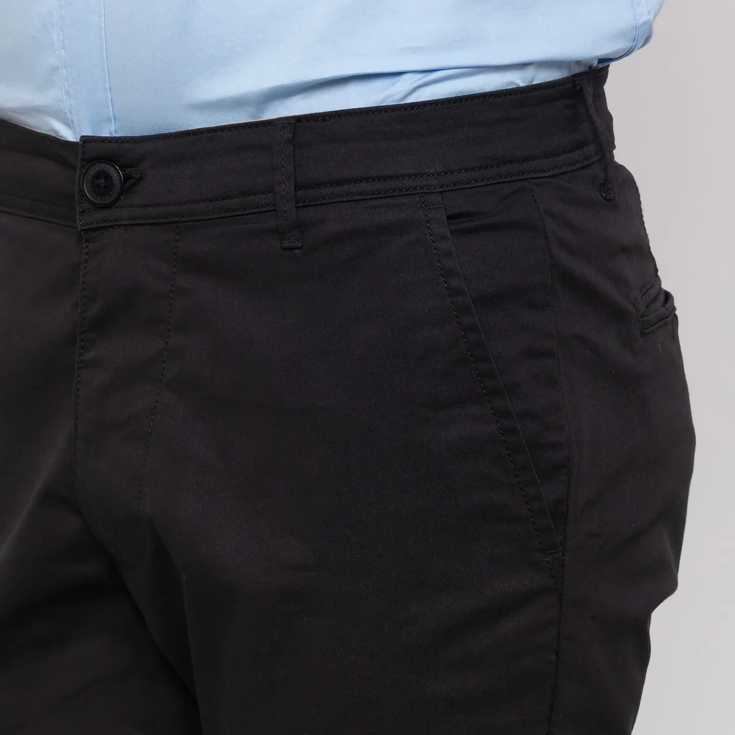 Black Regular Fit Men's Chinos by Being Human Clothing - Image 4