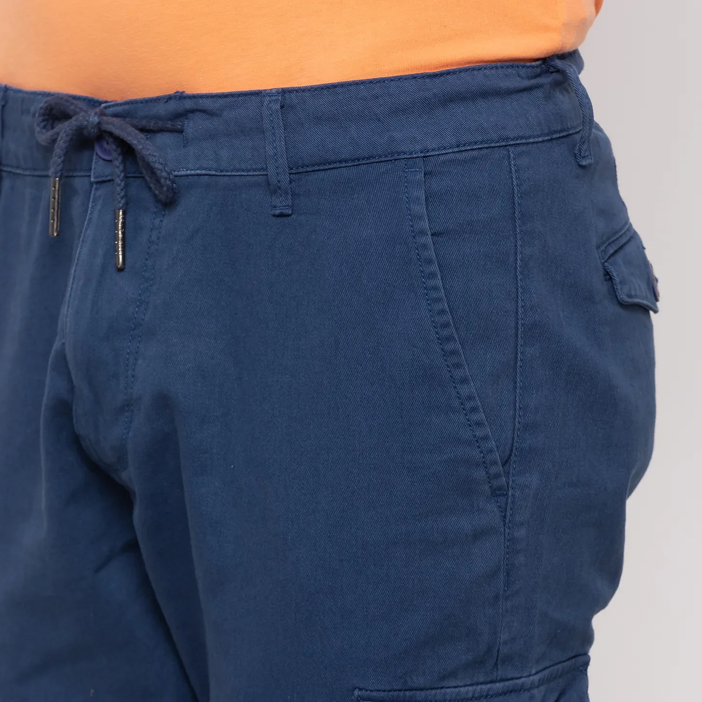 Blue Regular Fit Men's Chinos by Being Human Clothing - Image 3